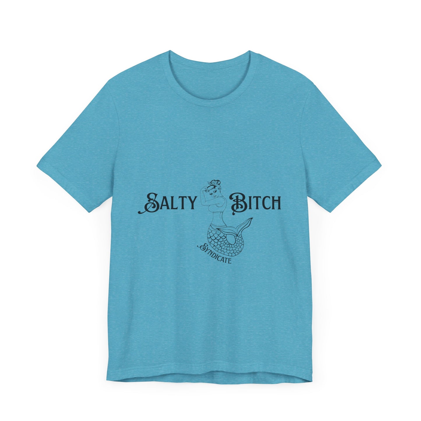 Unisex Jersey Short Sleeve Tee w/ Black horizontal Salty Bitch logo