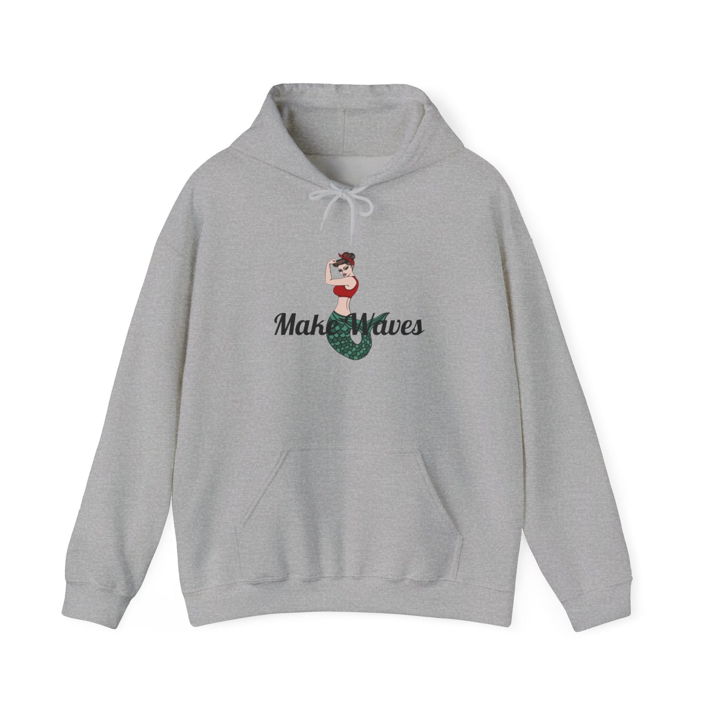 Make Waves Cozy Hooded Sweatshirt with Kangaroo Pocket