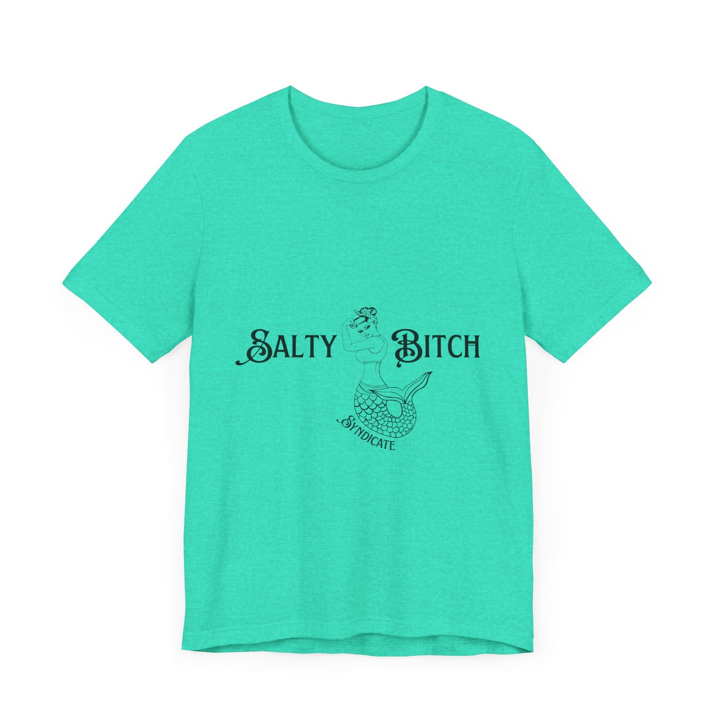 Unisex Jersey Short Sleeve Tee w/ Black horizontal Salty Bitch logo