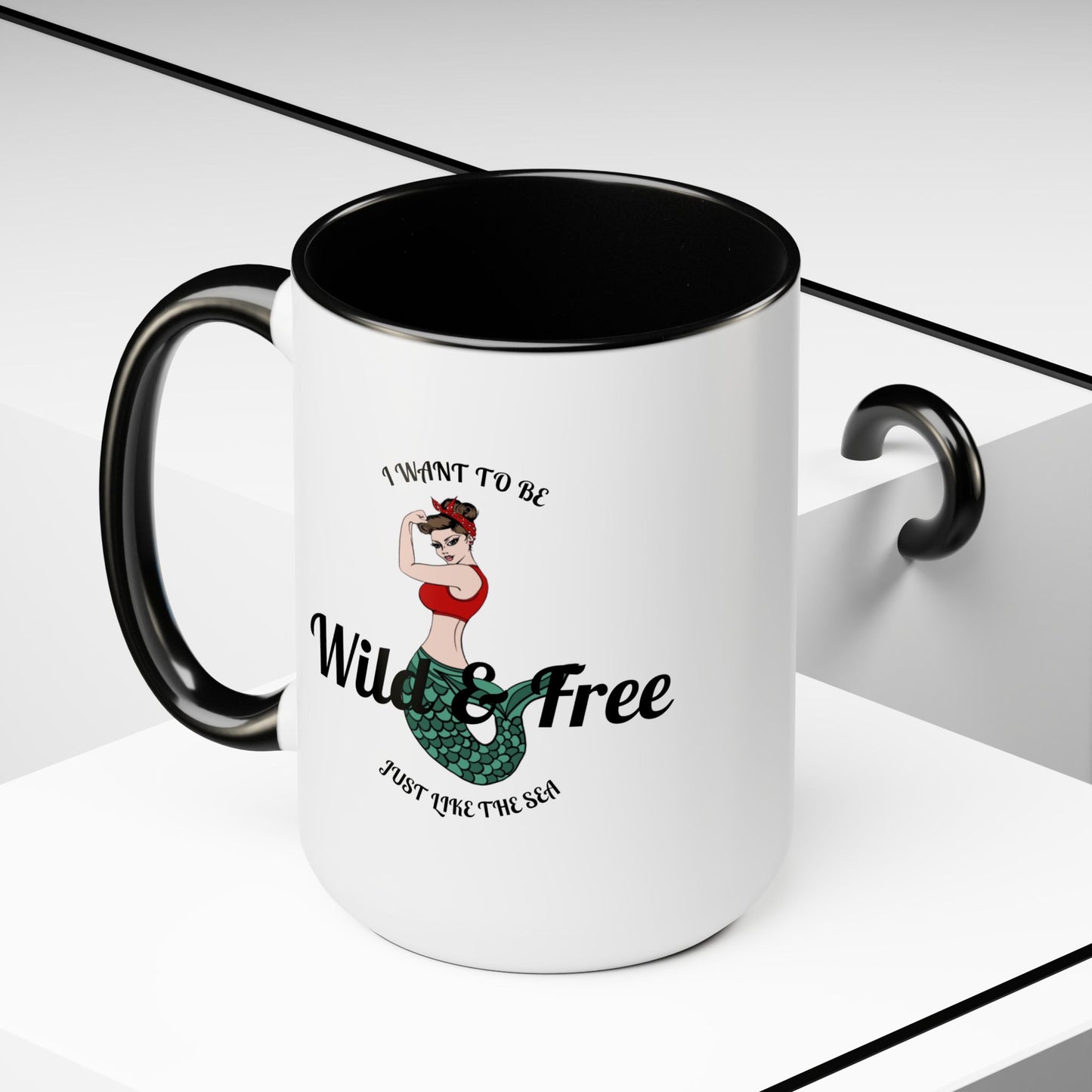 Wild & Free Two-Tone Coffee Mug, 15oz