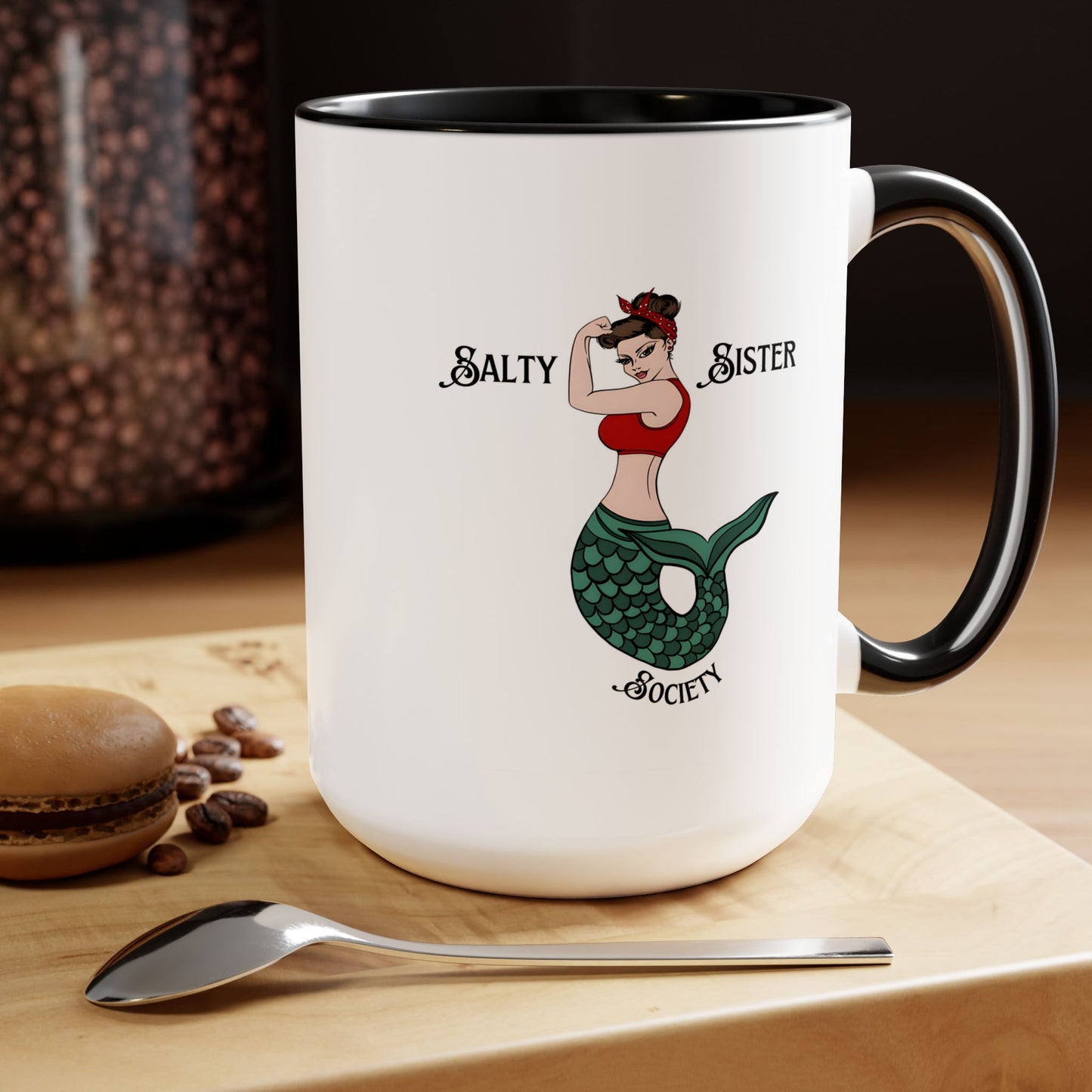 Salty Sister Society Two-Tone Coffee Mug, 15oz