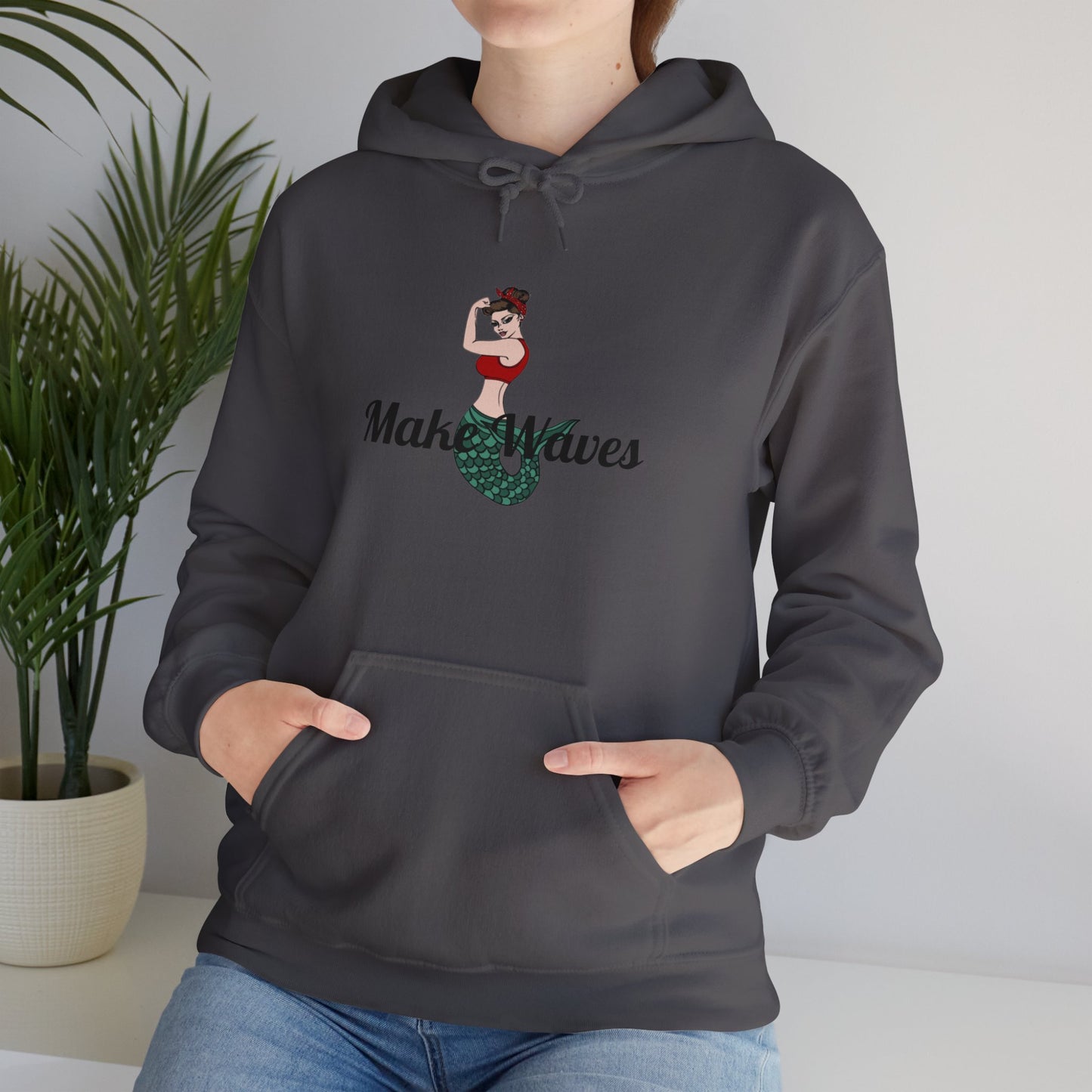 Make Waves Cozy Hooded Sweatshirt with Kangaroo Pocket