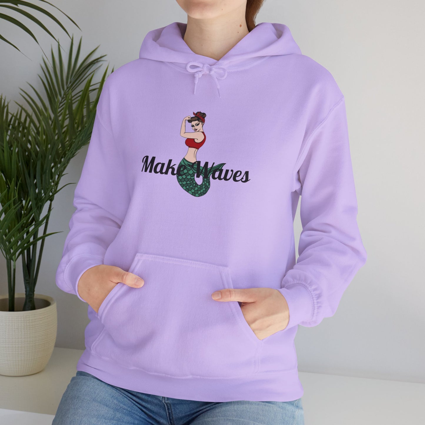 Make Waves Cozy Hooded Sweatshirt with Kangaroo Pocket