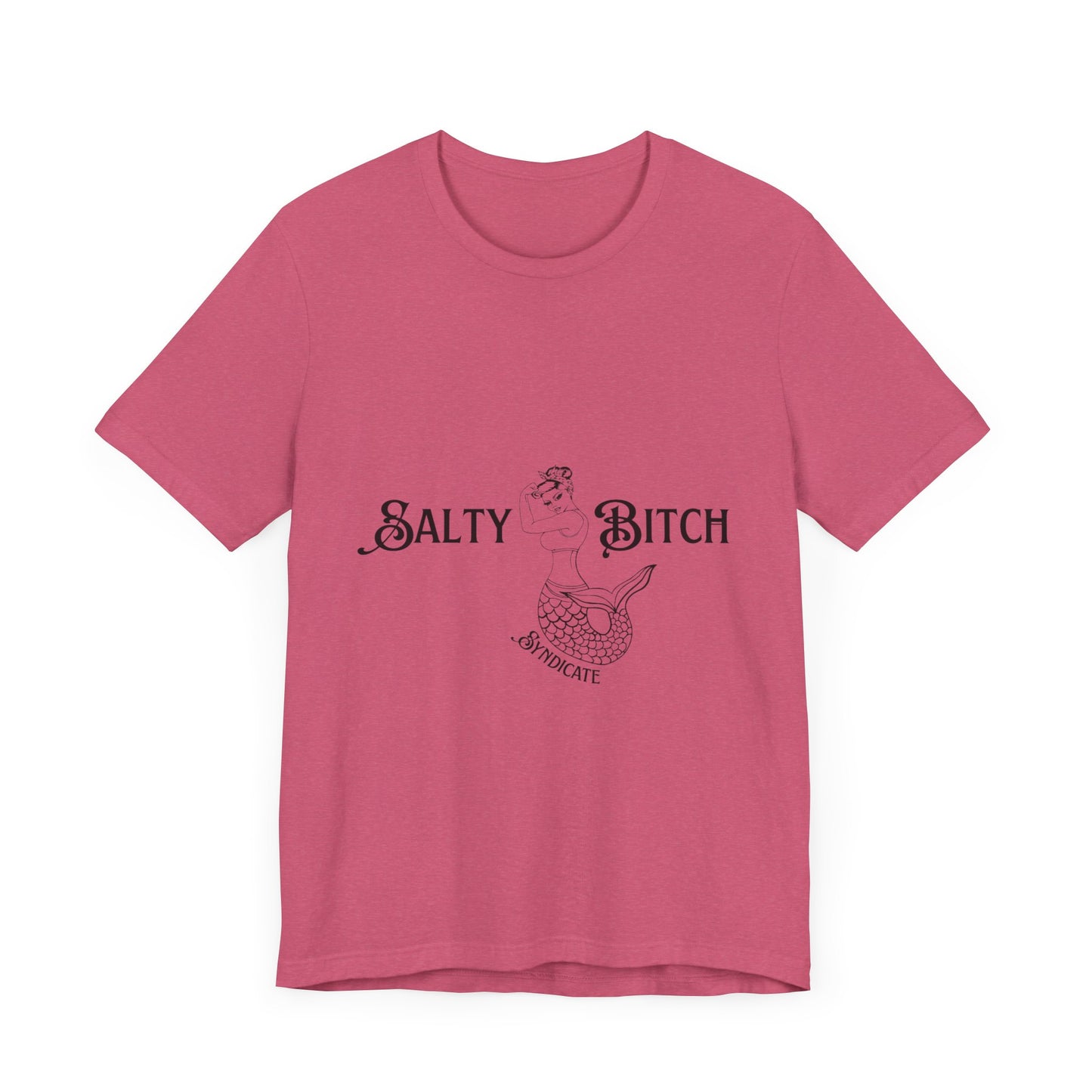 Unisex Jersey Short Sleeve Tee w/ Black horizontal Salty Bitch logo