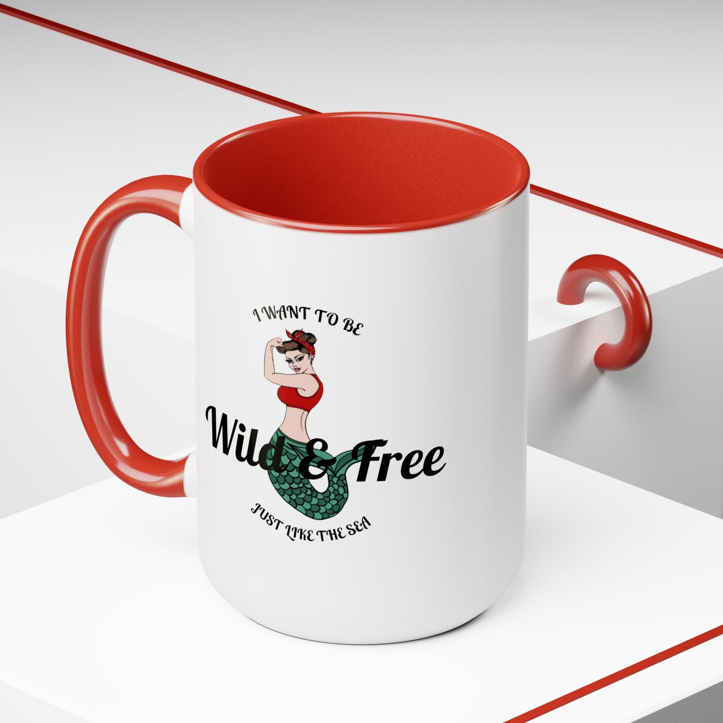 Wild & Free Two-Tone Coffee Mug, 15oz