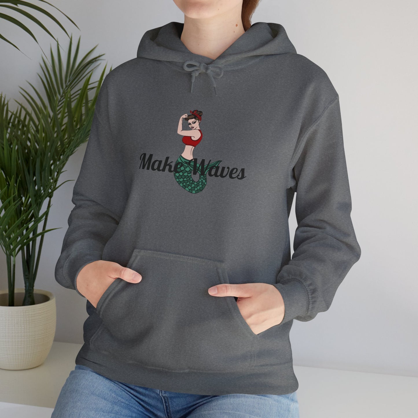 Make Waves Cozy Hooded Sweatshirt with Kangaroo Pocket